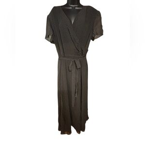 Talbots Black and White Midi Dress